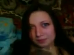 Obediently, the Russian college girlfriend takes it in all its holes.